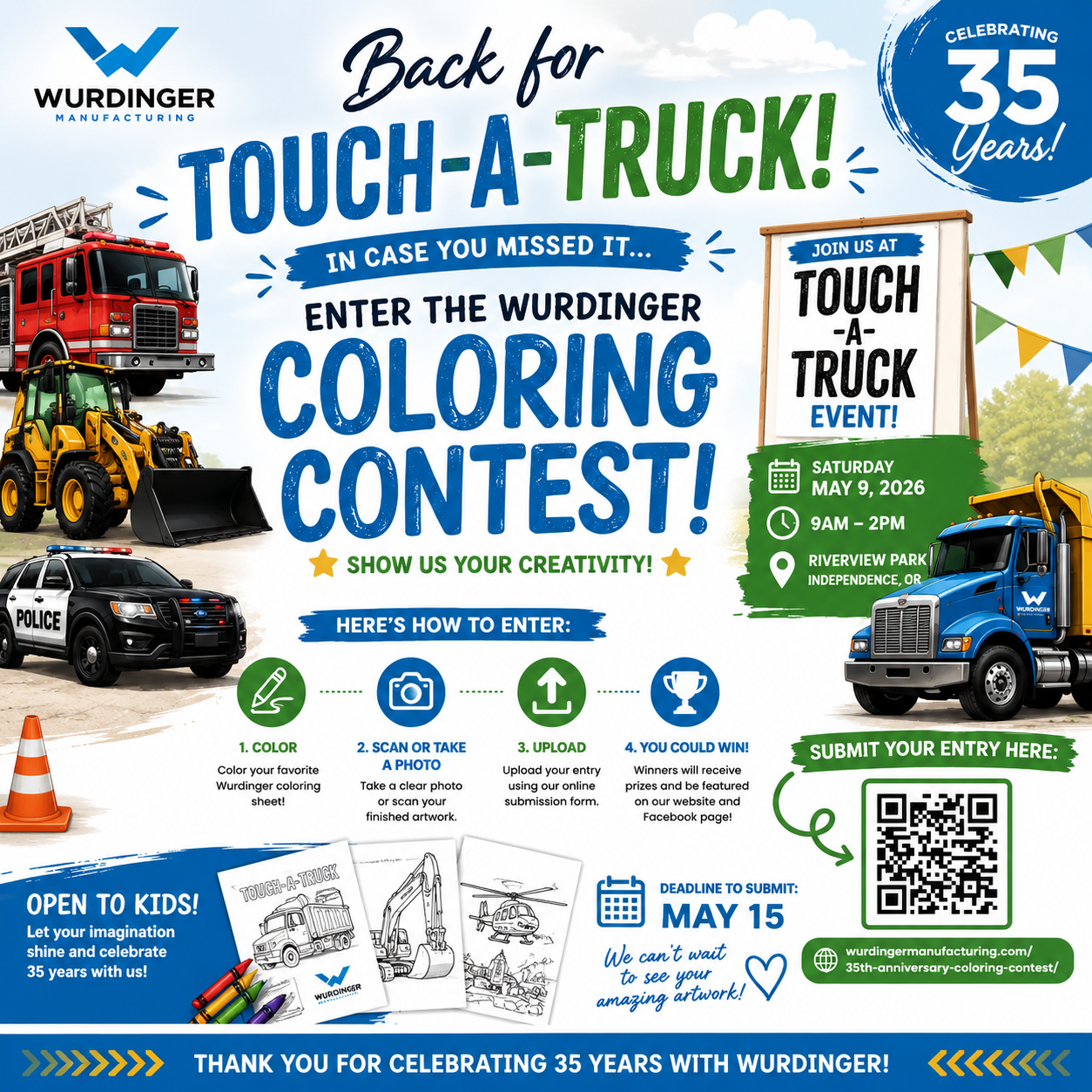 Join the Wurdinger 35th Anniversary Coloring Contest